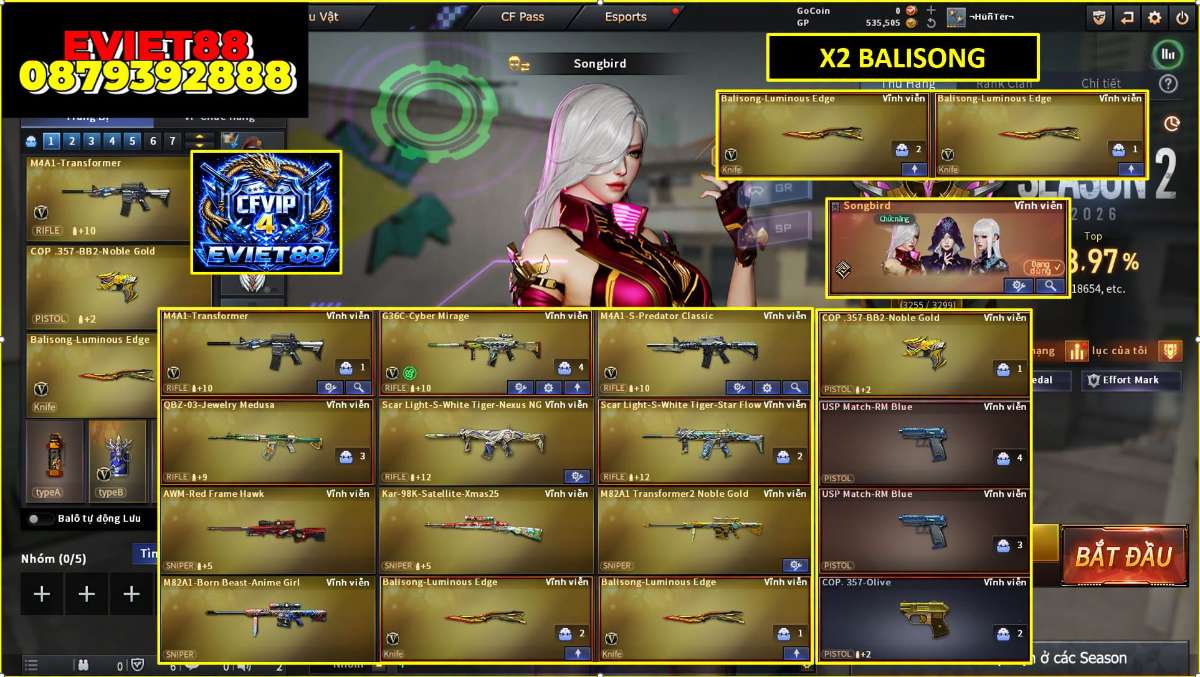 shop acc cf uy tin gia re